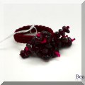 J167. Beaded macrame ring - $8 